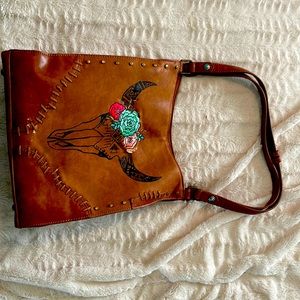 Conceal carry cow skull purse